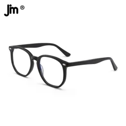 Fashion Acetate Frame Round Blue Light Brëller Männer Fraen Computer Anti Blue Light Spär Brëller