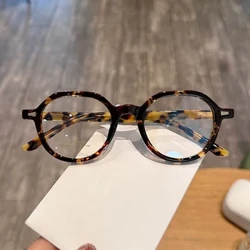 Mode Vintage Ronn Brëll Kleng Gréisst Brëll Acetat Myopia Hyperopia Benotzerdefinéiert Optesch Rezept Frames Mann Fra 6848