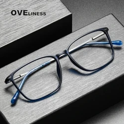 2024 Vintage Acetate Titan Kính Gọng Nam Vuông Cận Thị Quang Đơn Thuốc Kính Mắt Gọng Nữ Cao Cấp Thương Hiệu Kính Mắt