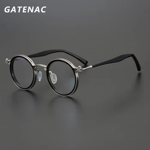 Üzüm tegelek asetat äýnek çarçuwasy Erkekler retro miýopiýa optiki reseptli äýnek çarçuwasy aýallar Koreýa lýuks marka gözlükleri