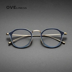 Acetate Titanium Glasses Frame Ανδρικά 2024 Vintage Oversize Pilot Optical Prescription Myopia Glasses Γυναικεία Γυαλιά Γυαλιά Γυαλιά
