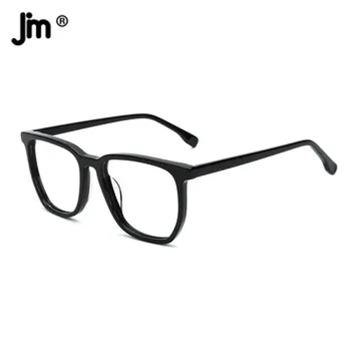 JM Acetate Khung Vuông Ánh Sáng Xanh Mắt Kính Nam Nữ Máy Tính Chống Tia Xanh Trong Suốt Giả Kính Đơn Thuốc Tùy Chỉnh