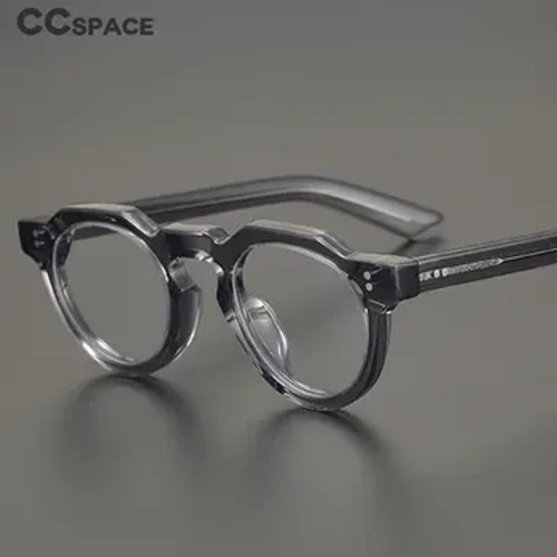 55464 Augstas kvalitātes acetāta brilles Vintage apaļas vīriešu optiskās recepšu brilles ietvars sievietēm Korejas luksusa zīmola brilles