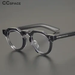 55464 óculos de acetato de alta qualidade vintage redondo homens óculos de prescrição óptica quadro feminino coreia marca de luxo
