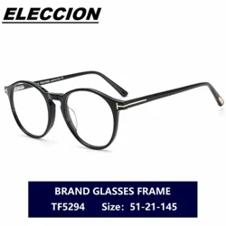 Chất Lượng Cao Vintage Acetate Tròn Gọng Kính Nam Cận Thị Đơn Thuốc Kính Nữ Retro Quang Thương Hiệu Cao Cấp Kính Mắt