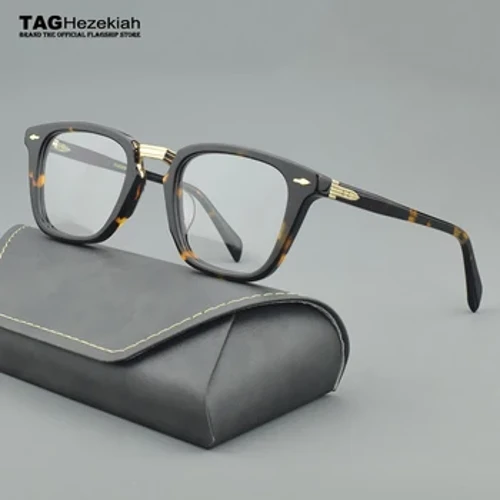 Retro square Eyeglasses Top Quality Designer Handmade Acetate Myopia Prescription nerd Glasses Frames Lalaki Babae Vintage Eyewear