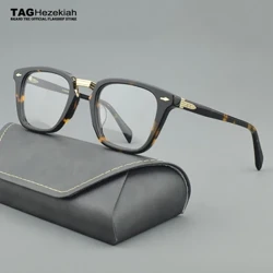 Retro Vuông Kính Mắt Chất Lượng Hàng Đầu Thiết Kế Handmade Acetate Cận Thị Đơn Thuốc Súng Đồ Chơi Nerf Kính Gọng Kính Nam Nữ Vintage Kính Mắt