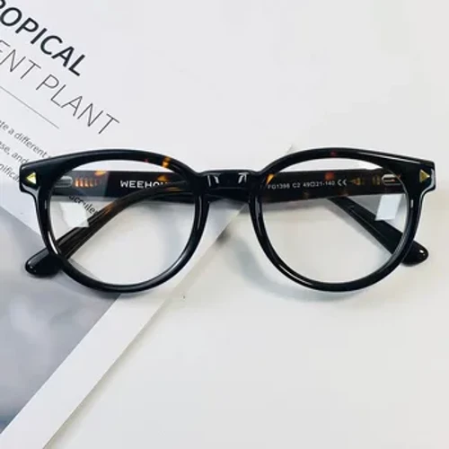 Ffasiwn Moethus Retro Rownd Eyeglasses Ysgafn Ultra Asetad Llygaid Myopia Astigmatedd Hyperopia Fframiau Presgripsiwn Optegol