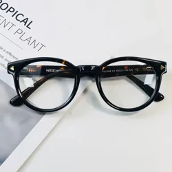 Luxus Moud Retro Ronn Brëll Ultra Liicht Acetat Brëller Myopia Astigmatismus Hyperopie Optesch Rezeptframes