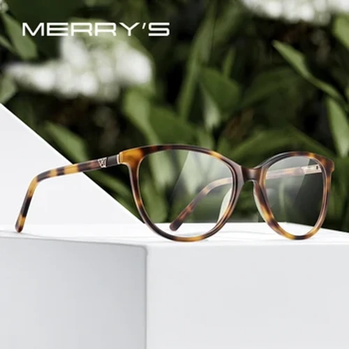 MERRYS DESIGN Fa'ata'ita'i Matatioata Acetate Retro Cat Eye Eyewear Optics Frame Fa'amatagofie Fa'amatalaga Matatioata Fua Mata Mata mata S2094