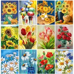 5d diy kit de pintura diamante paisagem floral cruz diamante bordado pintura completa redonda diamante mosaico decoração para casa presente