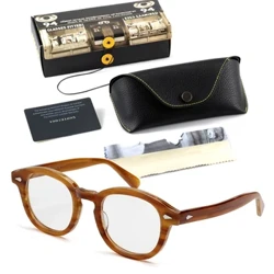 Johnny Depp Lemtosh Kính Mắt Gọng Nam Kính Quang Học Nữ Máy Tính Kính Thấu Kính Trong Cao Cấp Thương Hiệu Vintage Gọng Acetate