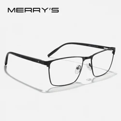 I-MERRYS DESIGN Amadoda Isikwele se-Titanium Alloy Glasses Frame Women Acetate Legs Izibuko Zamehlo Zebhizinisi Labesilisa Izingilazi ze-Optical S2416