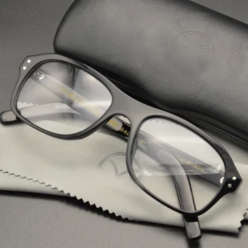 Kingsman Kính Mắt Khung Ốp Lưng Retro Handmade Acetate Retangle Kính Mắt Nam Kingsman Chất Eggsy Kính