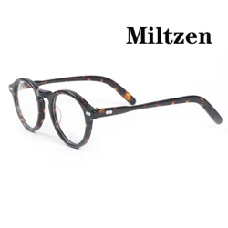 Ffrâm Eyeglasses Optegol Dynion Merched Johnny Depp MILTZEN Vintage Glasses Cyfrifiadur Asetad Ffrâm Sbectol Ar gyfer Gwryw Lens Clir