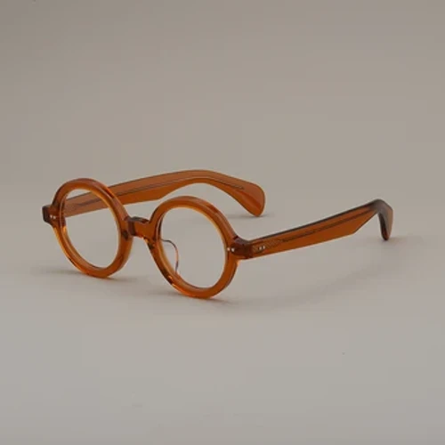 Styl japoński, ręcznie robione, wysokiej jakości okrągłe oprawki do okularów z octanu dla mężczyzn, kobiet, designerskie okulary Można dostosować soczewki
