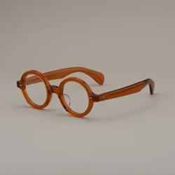 Phong Cách Nhật Bản Handmade Cao Cấp Acetate Kính Tròn Gọng Nam Nữ Kính Mắt Thiết Kế Có Thể Tùy Chỉnh Ống Kính