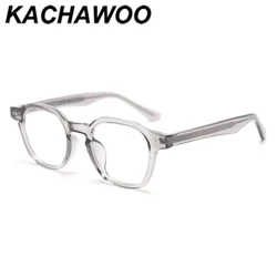 Kachawoo acetate square glasses frame men transparent grey optical eyeglasses para sa mga babae clear lens TR90 mataas na kalidad na Korean