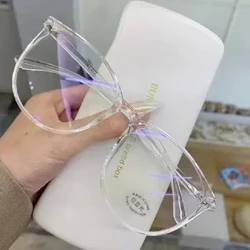 I-Transparent Computer Glasses Frame Women Men I-Anti Blue Light Round Glasses Amalensi e-Optical Glasses