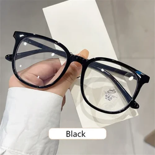 Kính Vuông Retro Siêu Nhẹ Trong Suốt Gọng Kính Mắt Chống Ánh Sáng Xanh Kính Dẹt Hàn Quốc Trang Trí Phổ Biến Kính Mắt