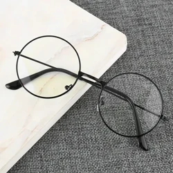 Thời Trang Vòng Kim Loại Gọng Ánh Sáng Xanh Cá Tính Phong Cách Đại Học Thấu Kính Trong Mắt Kính Bảo Vệ Mắt Trò Chơi Điện Thoại Di Động