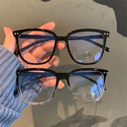 I-Transparent Computer Glasses Frame Women Men Anti Blue Light isikwele Izingubo zamehlo Ezivimba Izingilazi ze-Optical Spectacle Eyeglass