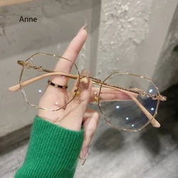 Quá Khổ Chống Ánh Sáng Xanh Kính Nam Nữ Đính Kim Cương Quá Khổ Vuông Kính Mắt Máy Tính Kính Kính Mắt Long Lanh Khung