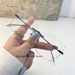 Chặn Ánh Sáng Xanh Không Gọng Kính Gọng Nữ Gọng Kính Mắt Kính Trong Suốt Nam Kính Mắt Quang Gọng Kính Người Lớn Kính очки