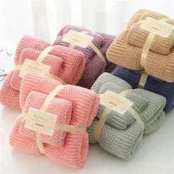 Coral fleece imukykyiset hiukset uimakasvot käsien kylpypyyhesetit Mikrokuitupyyhkeet Kylpypyyhkeet Mikrokuitupyyhesetti