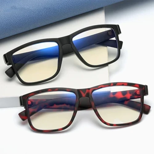 Anti Blo Liicht Brëll Frame Fir Männer Fraen Kloer Lens Computer Gaming Brëller Square Eyewear Anti-UV Optesch Frame
