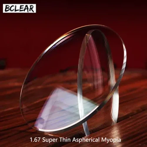 BCLEAR 1.67 Aspheric Ultra Manifinifi Mata Matatioata Fa'ata'ita'i Mata'iata mo Mata Myopia HMC EMI UV400 Diopter Va'ai latalata Pu'upu'u vevela