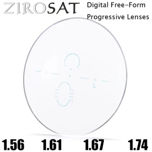 ZIROSAT 1.56 1.61 1.67 1.74 Multifokal Progresif Reçetesiz Optik Gözlük Gözlük Lensleri 1 Çift Lensler