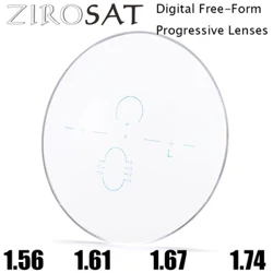 ZIROSAT 1,56 1,61 1,67 1,74 Frei von multifokalen progressiven optischen Brillengläsern mit Sehstärke, 1 Paar Linsen