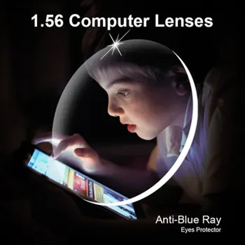 1.56 Anti-Blue Ray Resep Kacamata Optik Lensa Tontonan 1 Pasang Rx-able Lensa Gratis Perakitan dengan Bingkai Kacamata