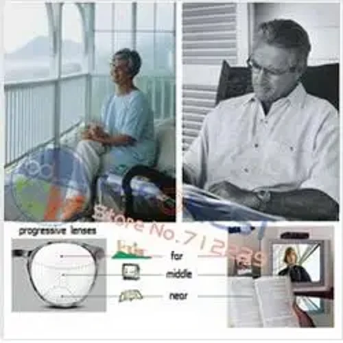 Làm đầy một đơn thuốc 1.56 Ống kính nhựa lũy tiến kính mắt ống kính theo toa mà không có dòng cận thị/viễn thị Miễn phí vận chuyển