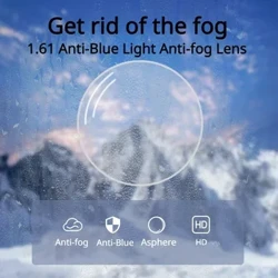 I-VKYEE I-Anti-blue Light Reading Lens Amalensi e-Anti-inkungu 1.61-1.67-1.74 Indwangu kadokotela ye-Anti-fog eyeglass