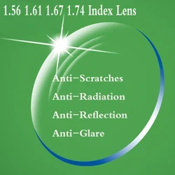1,56 1,61 1,67 1,74 índice asférico gafas graduadas ópticas lentes miopía presbicia lentes para gafas YQ155