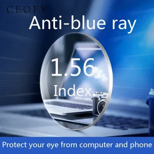 1,56 indeks Anti-Blue Ray retseptiläätsed Asfäärilised arvuti kaitseläätsed Kiirgusvastased Optilise Müoopia Hüperoopia läätsed