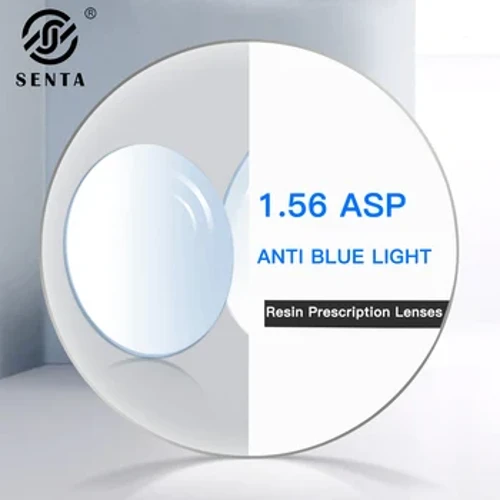 1.56 Optiset halvemmat normaalit linssit anti -sininen valon reseptilasit Lens Silmät Myopia Hyperopia Optical Lens Eyeglasses Lens