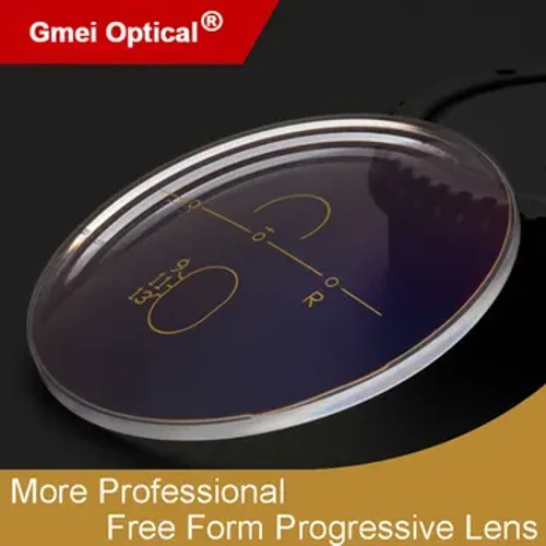 1.56 Photochromic Free Form Progressive Optical Multifocal Prescription ლინზები სწრაფი და ღრმა ფერის ცვლილების შესრულება