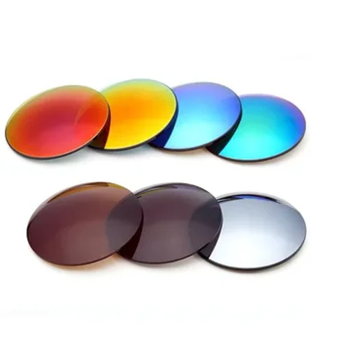 1.61 Single Vision Spigel Faarweg Brëll Lënsen SPH -9.00~0 CYL Optesch Sonnebrëll Lens Héich Qualitéit Lens Duerchmiesser 75mm