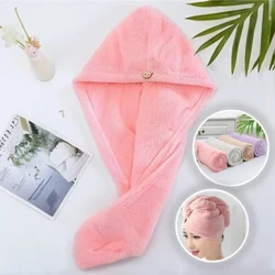 10 pçs cabelo de secagem rápida toalhas de microfibra acessórios do banheiro touca de enfermagem com fivela sauna spa toalha de banho