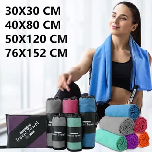 Новое полотенце из микрофибры, спортивное, быстросохнущее, супервпитывающее, походное полотенце, супермягкое и легкое, пляжное полотенце для плавания, йоги, спортзала