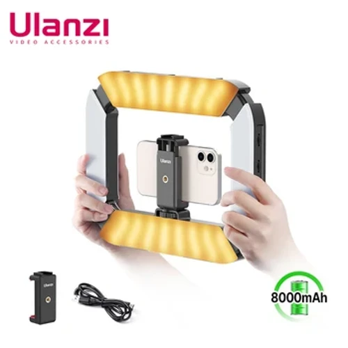 Ulanzi U200 Camera Ring Light Video Rig Fill Light para sa Smartphone Camera Gopro 2500K-8500K na may Phone Clip Video Light Kit