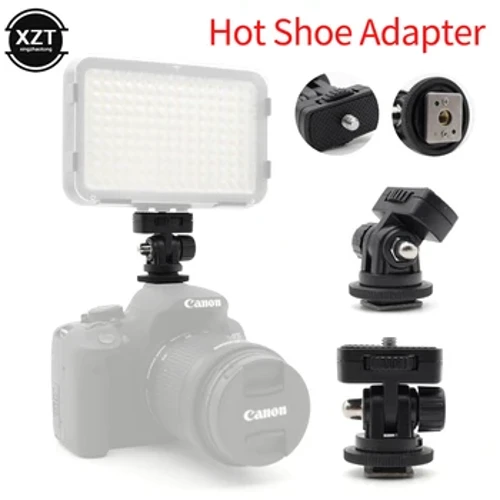 Neie Beruff 1/4 Zoll Schrauwen Hot Shoe Mount Adapter Upassbar Wénkel Pole fir DSLR Kamera Canon Nikon Flash LED Liicht Monitor