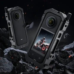 Chwaraeon Camera Tai aloi alwminiwm gweithredu camera gorchudd amddiffynnol Affeithwyr bayonet magnetig ar gyfer Insta360 X3