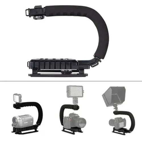 U C-format hållargrepp Video Handhållen stabilisator för DSLR Nikon Sony-kamera och lätt bärbar SLR Steadicam för Gopro