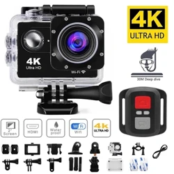 4K actionkamera 1080P/30FPS WiFi 2.0" 170D undervandsvandtæt hjelm Videooptagelseskamera Sportskameraer Udendørs minikamera