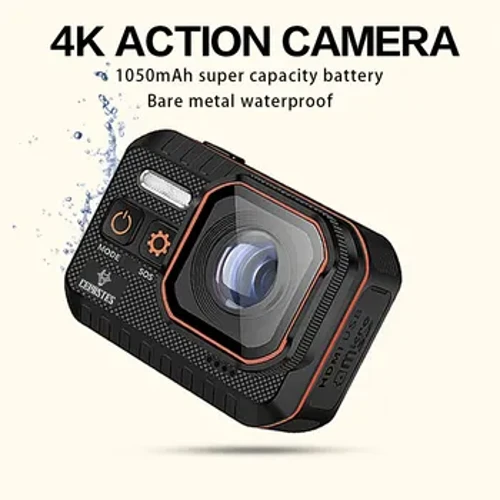 CERASTES Action Camera 4K60FPS dengan Remote Control Layar Tahan Air Olahraga Kamera Drive Recorder Olahraga Kamera Helm Action Cam