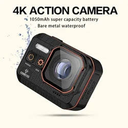 CERASTES Action Camera 4K60FPS dengan Remote Control Layar Tahan Air Olahraga Kamera Drive Recorder Olahraga Kamera Helm Action Cam